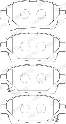 Necto FD7437A - Комплект спирачно феродо, дискови спирачки vvparts.bg