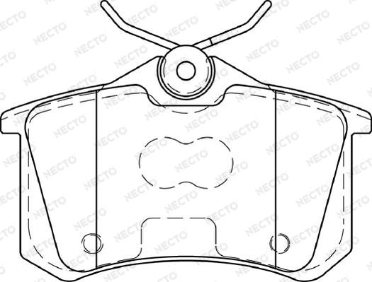 Necto FD7425A - Комплект спирачно феродо, дискови спирачки vvparts.bg