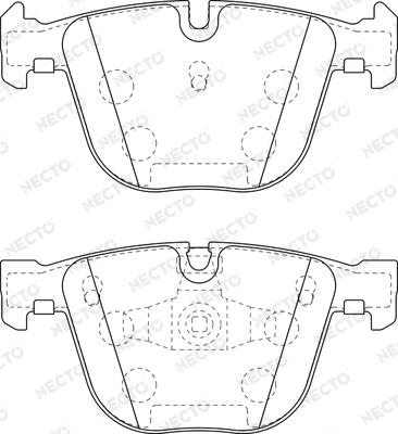 Necto FD7470A - Комплект спирачно феродо, дискови спирачки vvparts.bg