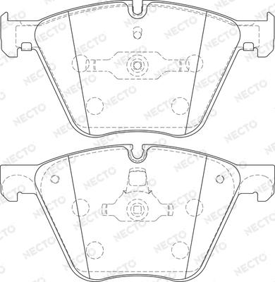 Necto FD7471A - Комплект спирачно феродо, дискови спирачки vvparts.bg