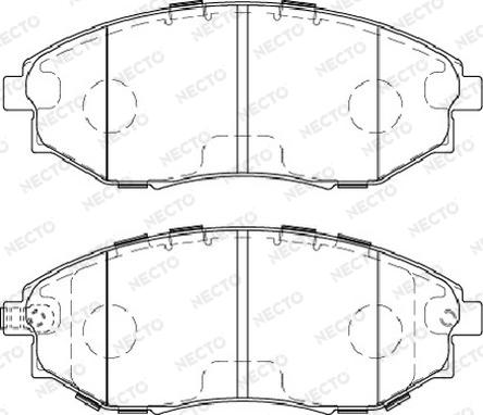 Necto FD7478A - Комплект спирачно феродо, дискови спирачки vvparts.bg