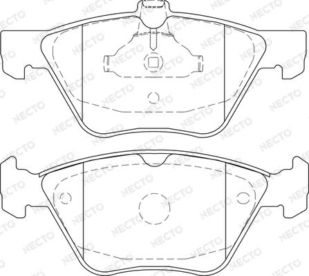 Necto FD7473A - Комплект спирачно феродо, дискови спирачки vvparts.bg