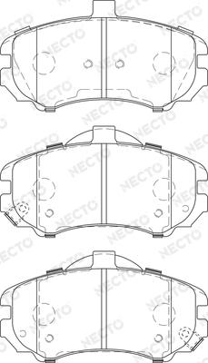 Necto FD7477A - Комплект спирачно феродо, дискови спирачки vvparts.bg