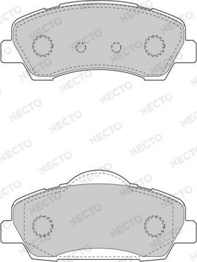 Necto FD7595A - Комплект спирачно феродо, дискови спирачки vvparts.bg