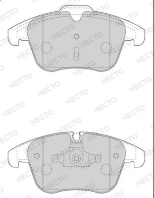 Necto FD7596A - Комплект спирачно феродо, дискови спирачки vvparts.bg