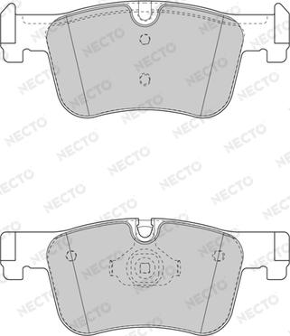 Necto FD7598A - Комплект спирачно феродо, дискови спирачки vvparts.bg