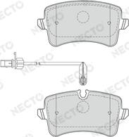 Necto FD7549A - Комплект спирачно феродо, дискови спирачки vvparts.bg