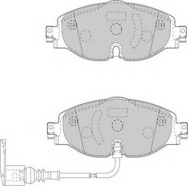 Necto FD7544A - Комплект спирачно феродо, дискови спирачки vvparts.bg
