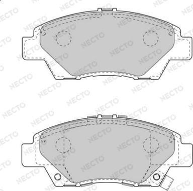 Necto FD7543A - Комплект спирачно феродо, дискови спирачки vvparts.bg