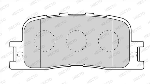 Necto FD7558A - Комплект спирачно феродо, дискови спирачки vvparts.bg