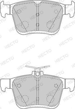 Necto FD7566A - Комплект спирачно феродо, дискови спирачки vvparts.bg