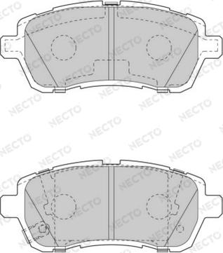 Necto FD7563A - Комплект спирачно феродо, дискови спирачки vvparts.bg