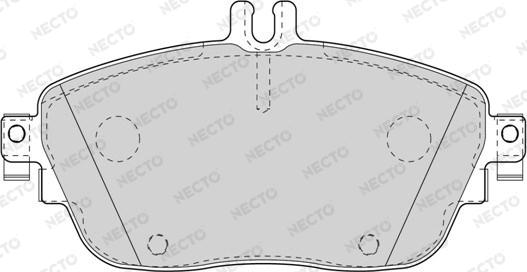 Necto FD7567A - Комплект спирачно феродо, дискови спирачки vvparts.bg