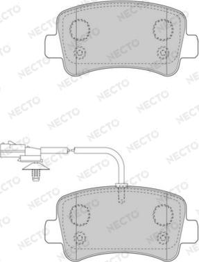 Necto FD7509V - Комплект спирачно феродо, дискови спирачки vvparts.bg