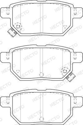 Necto FD7500A - Комплект спирачно феродо, дискови спирачки vvparts.bg