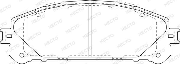 Necto FD7519A - Комплект спирачно феродо, дискови спирачки vvparts.bg