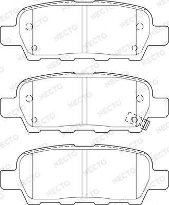 Necto FD7514A - Комплект спирачно феродо, дискови спирачки vvparts.bg