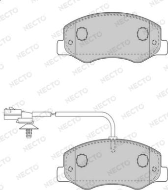 Necto FD7510V - Комплект спирачно феродо, дискови спирачки vvparts.bg