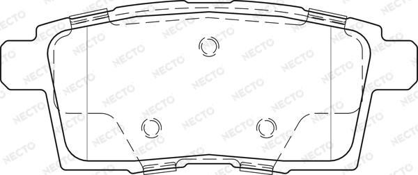 Necto FD7518A - Комплект спирачно феродо, дискови спирачки vvparts.bg