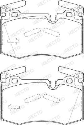 Necto FD7513A - Комплект спирачно феродо, дискови спирачки vvparts.bg