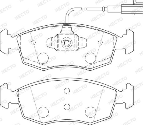 Necto FD7512A - Комплект спирачно феродо, дискови спирачки vvparts.bg