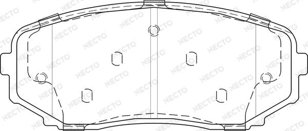 Necto FD7517A - Комплект спирачно феродо, дискови спирачки vvparts.bg