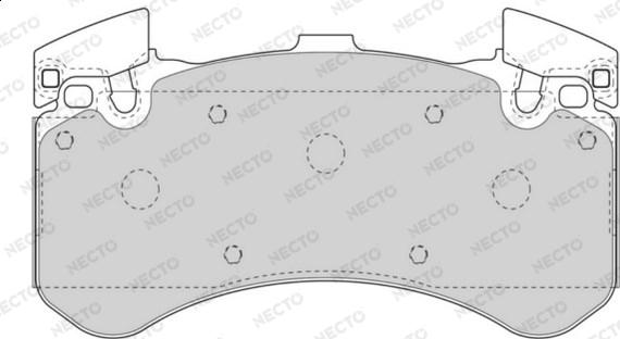 Necto FD7589A - Комплект спирачно феродо, дискови спирачки vvparts.bg