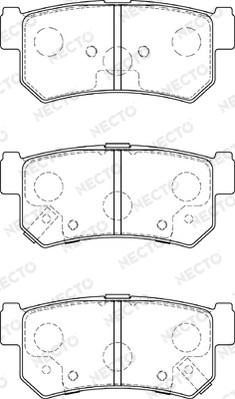 Necto FD7584A - Комплект спирачно феродо, дискови спирачки vvparts.bg