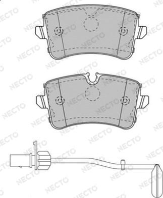 Necto FD7535A - Комплект спирачно феродо, дискови спирачки vvparts.bg