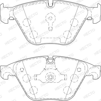 Necto FD7528A - Комплект спирачно феродо, дискови спирачки vvparts.bg