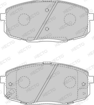 Necto FD7570A - Комплект спирачно феродо, дискови спирачки vvparts.bg