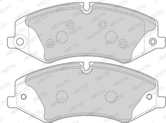 Necto FD7571A - Комплект спирачно феродо, дискови спирачки vvparts.bg