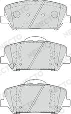 Necto FD7646A - Комплект спирачно феродо, дискови спирачки vvparts.bg