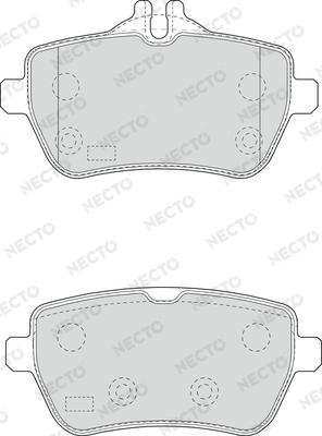 Necto FD7641A - Комплект спирачно феродо, дискови спирачки vvparts.bg