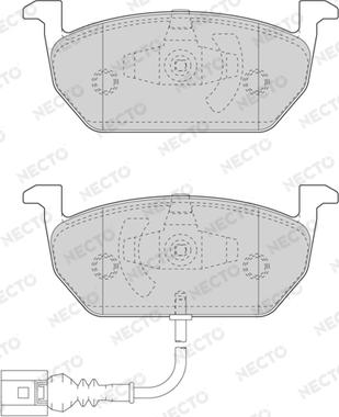 Necto FD7602A - Комплект спирачно феродо, дискови спирачки vvparts.bg