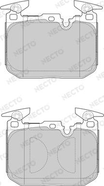 Necto FD7616A - Комплект спирачно феродо, дискови спирачки vvparts.bg