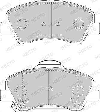 Necto FD7612A - Комплект спирачно феродо, дискови спирачки vvparts.bg