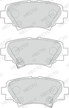 Necto FD7636A - Комплект спирачно феродо, дискови спирачки vvparts.bg