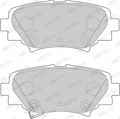 Necto FD7636A - Комплект спирачно феродо, дискови спирачки vvparts.bg