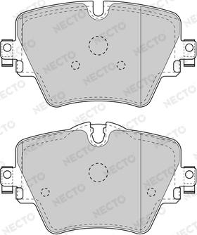 Necto FD7632A - Комплект спирачно феродо, дискови спирачки vvparts.bg
