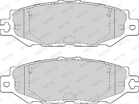 Necto FD7095A - Комплект спирачно феродо, дискови спирачки vvparts.bg