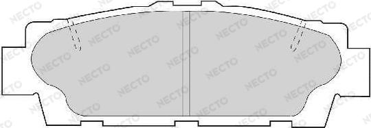 Necto FD7096A - Комплект спирачно феродо, дискови спирачки vvparts.bg