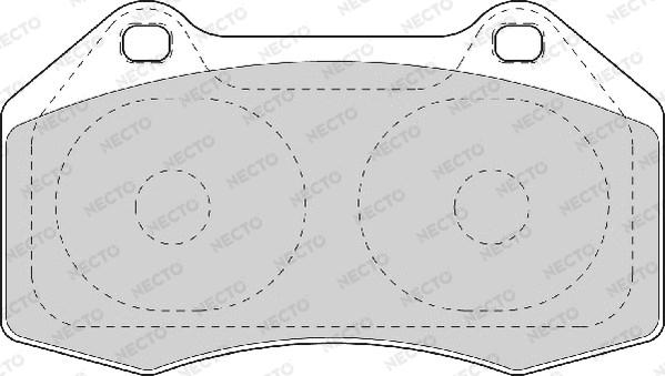 Necto FD7090A - Комплект спирачно феродо, дискови спирачки vvparts.bg