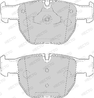 Necto FD7049A - Комплект спирачно феродо, дискови спирачки vvparts.bg