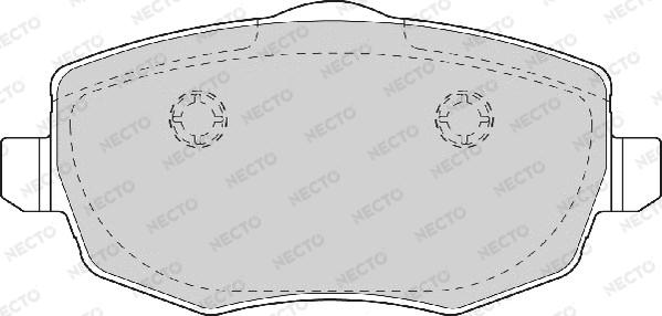 Necto FD7045A - Комплект спирачно феродо, дискови спирачки vvparts.bg