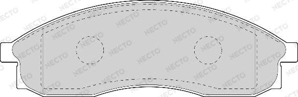 Necto FD7043A - Комплект спирачно феродо, дискови спирачки vvparts.bg