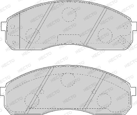 Necto FD7047A - Комплект спирачно феродо, дискови спирачки vvparts.bg