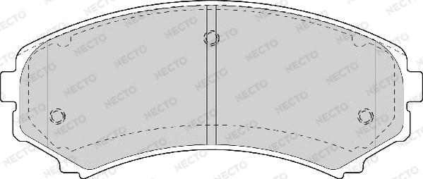 Necto FD7055A - Комплект спирачно феродо, дискови спирачки vvparts.bg