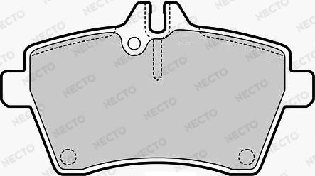 Necto FD7051A - Комплект спирачно феродо, дискови спирачки vvparts.bg