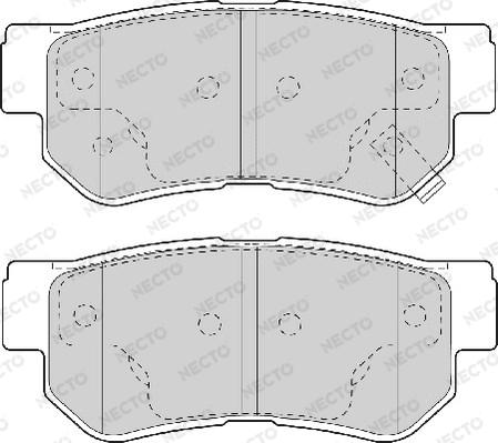 Necto FD7058A - Комплект спирачно феродо, дискови спирачки vvparts.bg